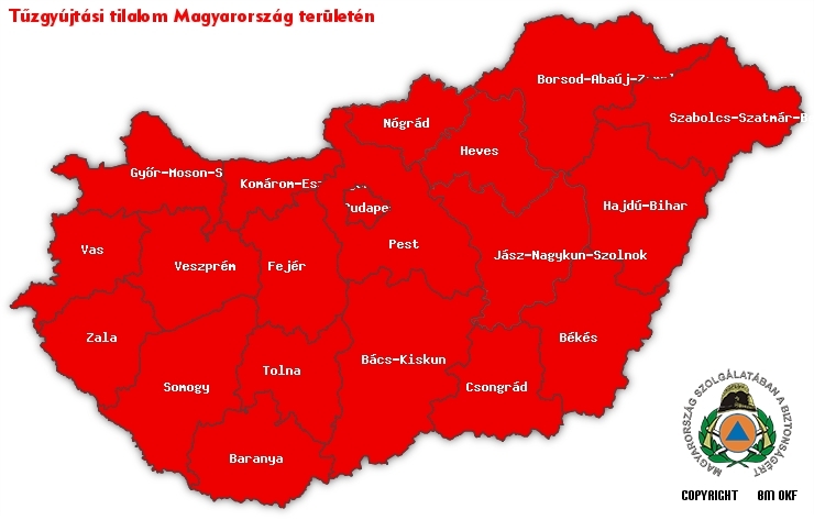 Tűzgyújtási tilalom 2017.06.20-tól visszavonásig!
