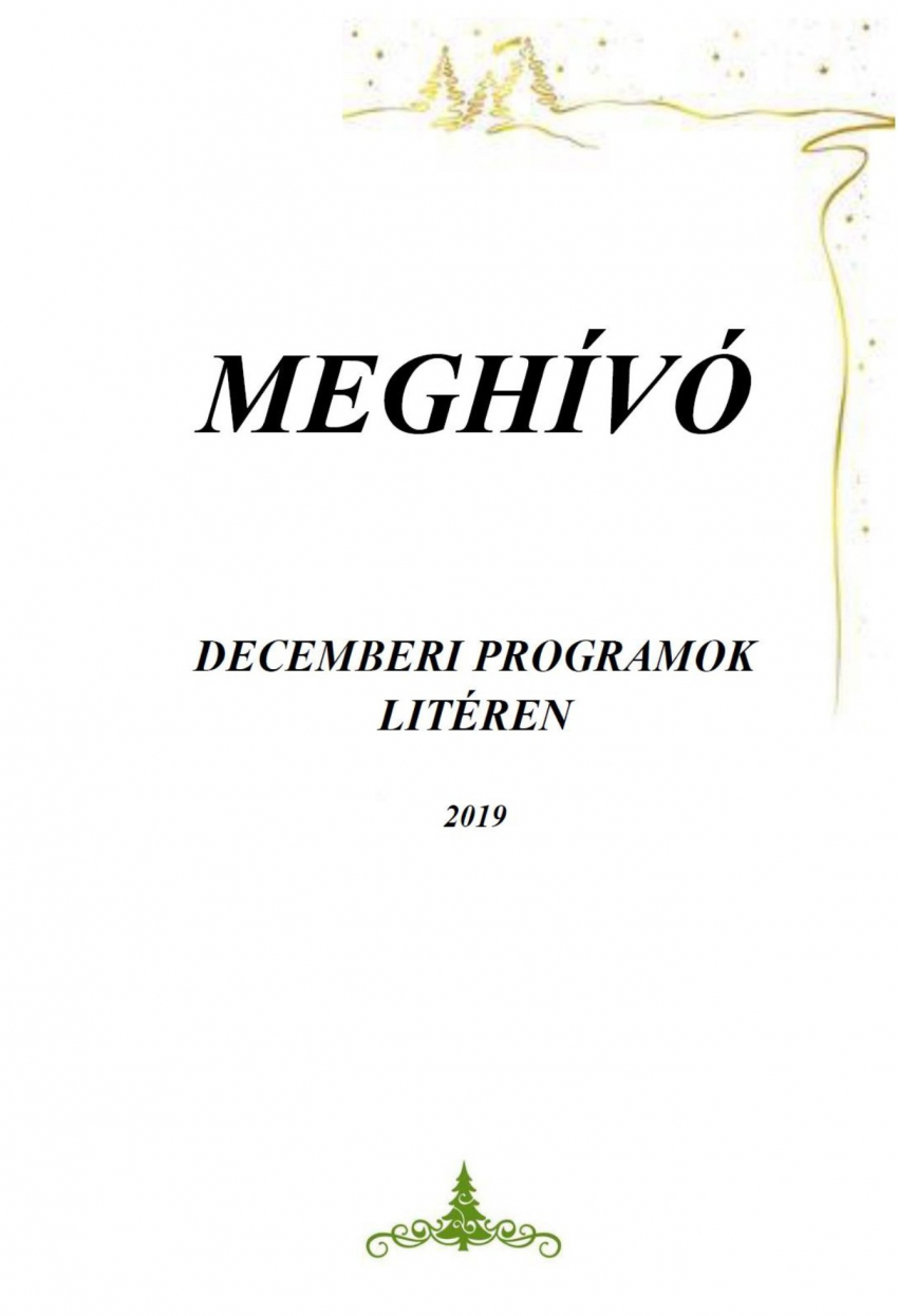 Decemberi programok Litéren!