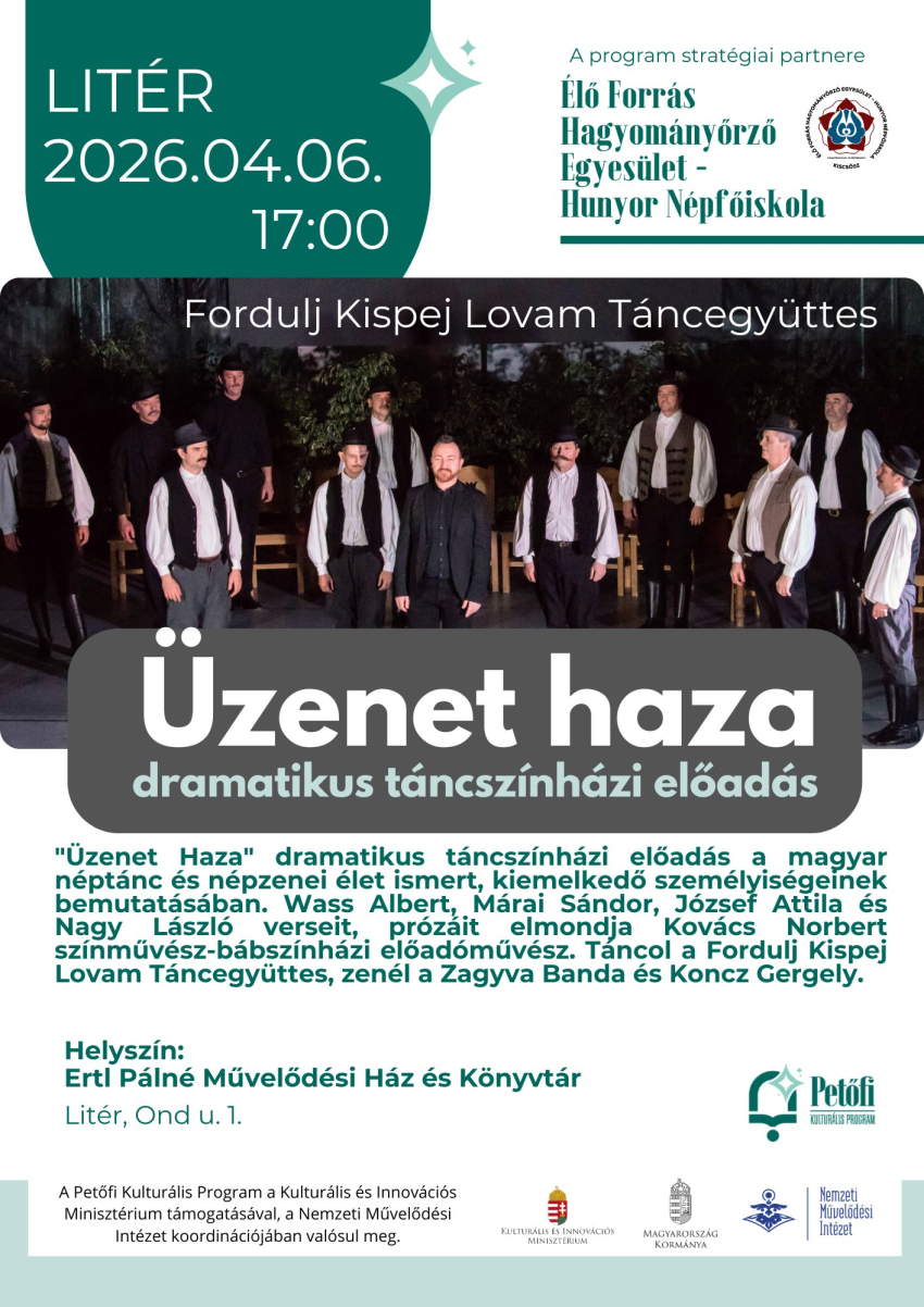 "Üzenet haza" dramatikus táncszínházi előadás