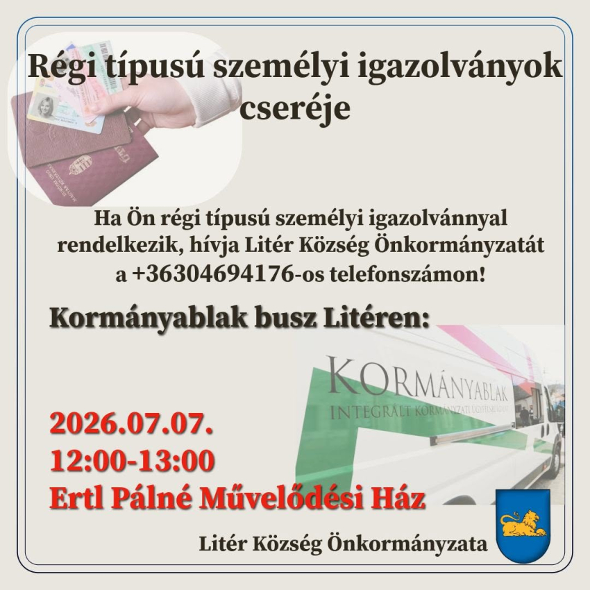 Kormányablakbusz Litéren!