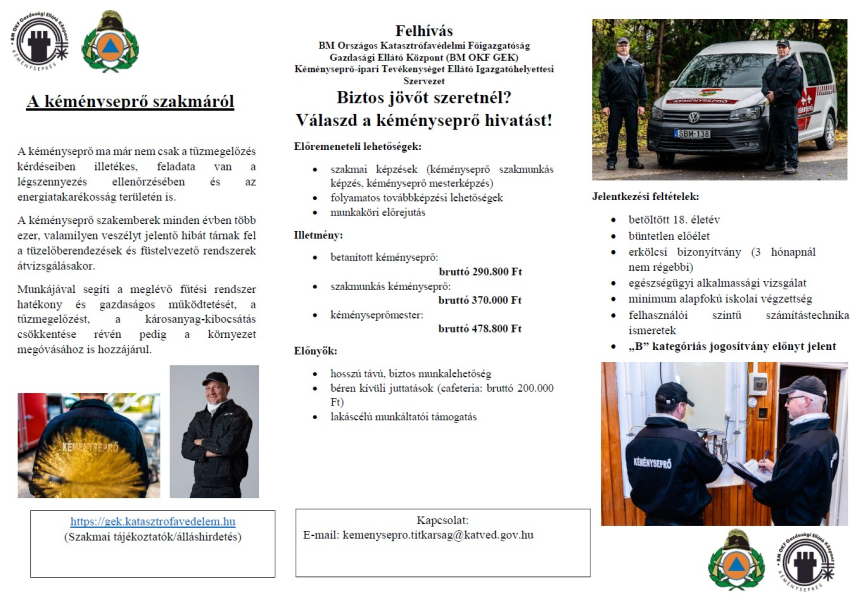 Kéményseprő álláshirdetés!