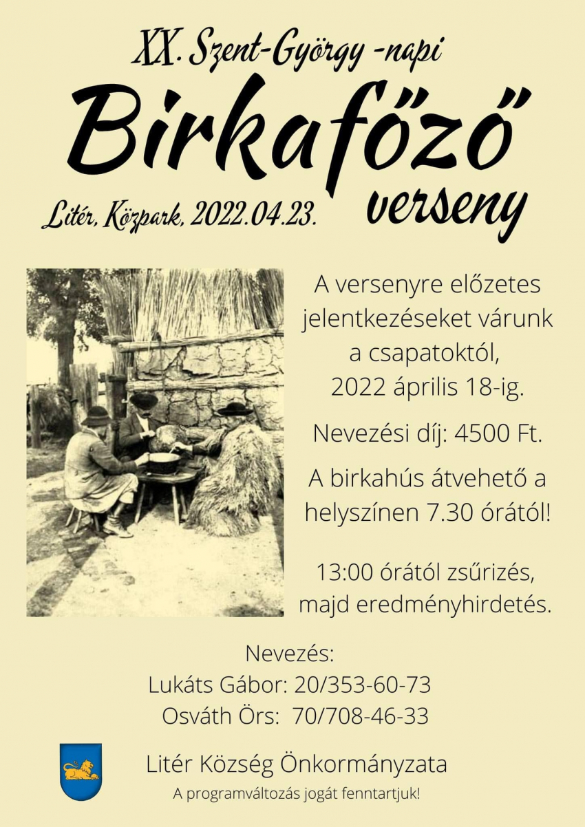 Szent-György-napi Birkafőző Verseny - 2022.04.23.