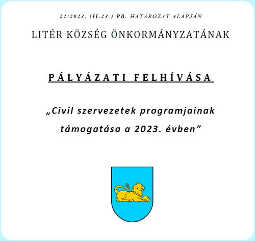 Civil szervezetek programjainak támogatása - 2023.