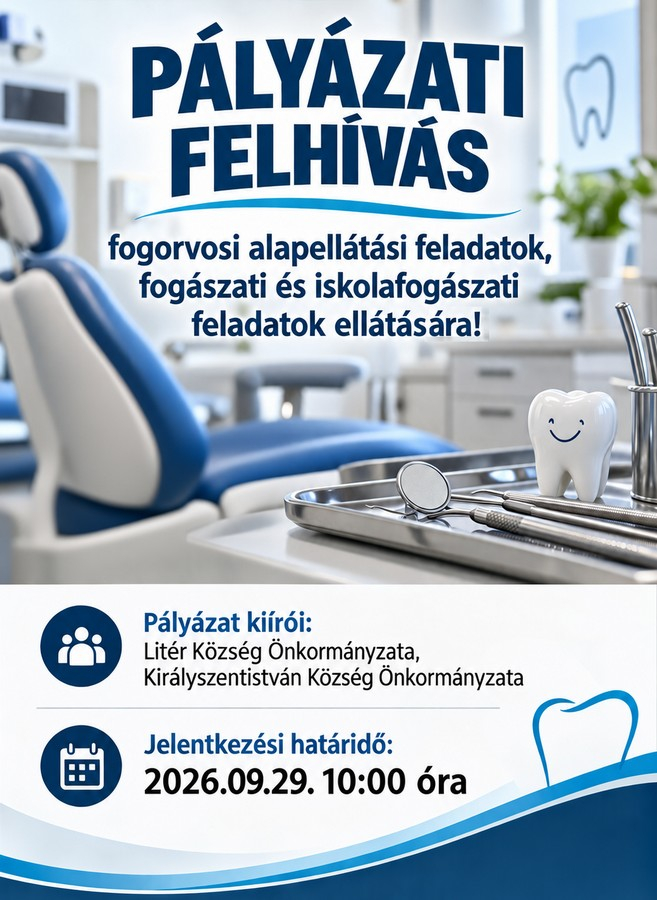 Pályázati felhívás fogorvosi alapellátási feladatok (vegyes körzet), fogászati és iskolafogászati feladatok ellátásra!