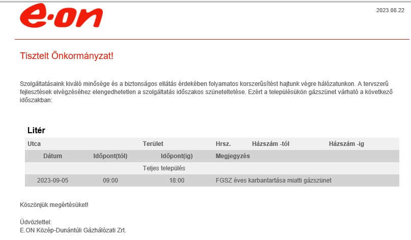 Gázszünet - 2023.09.05.