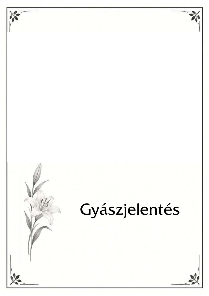 Gyászjelentés!