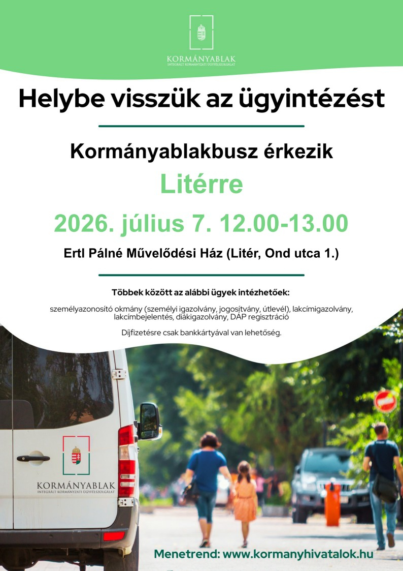 Kormányablakbusz Litéren!