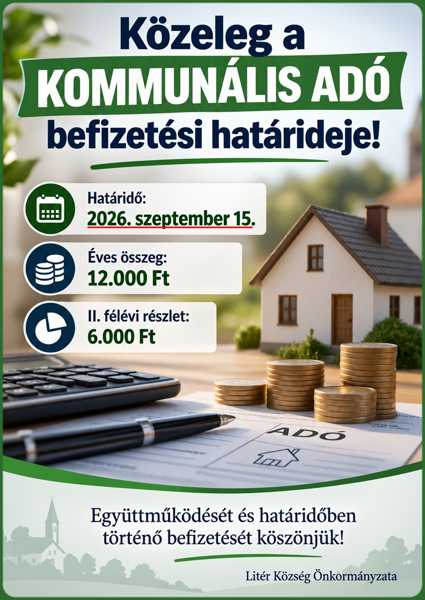 Figyelem - Kommunális adó befizetési határidő!
