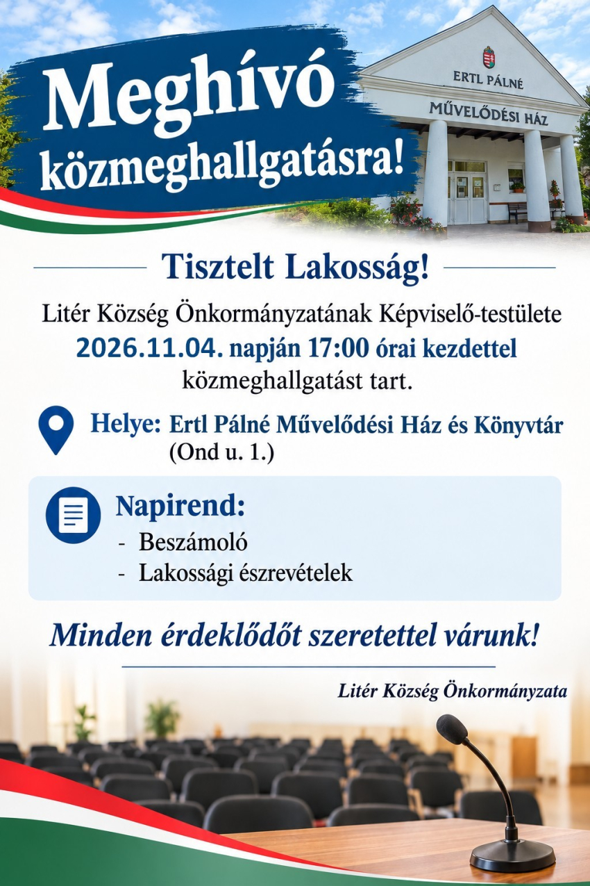 Meghívó közmeghallgatásra!