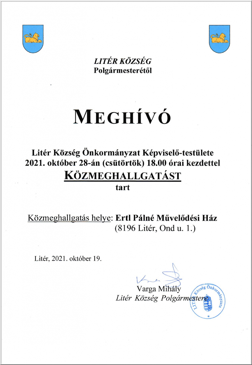 Közmeghallgatás - 2021.okt.28.
