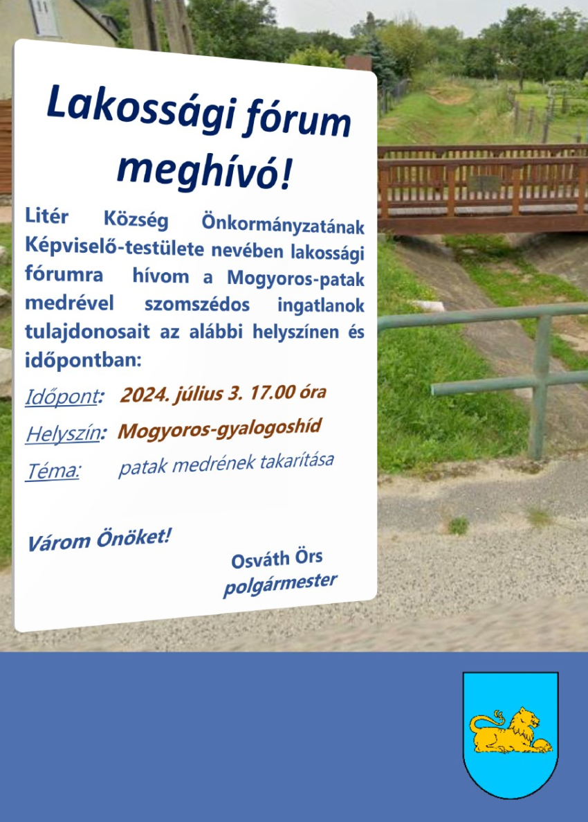 Meghívó lakossági fórumra! 