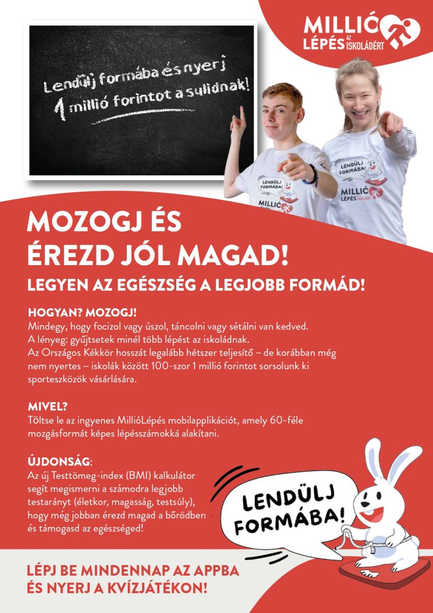 Millió lépés az iskoládért!