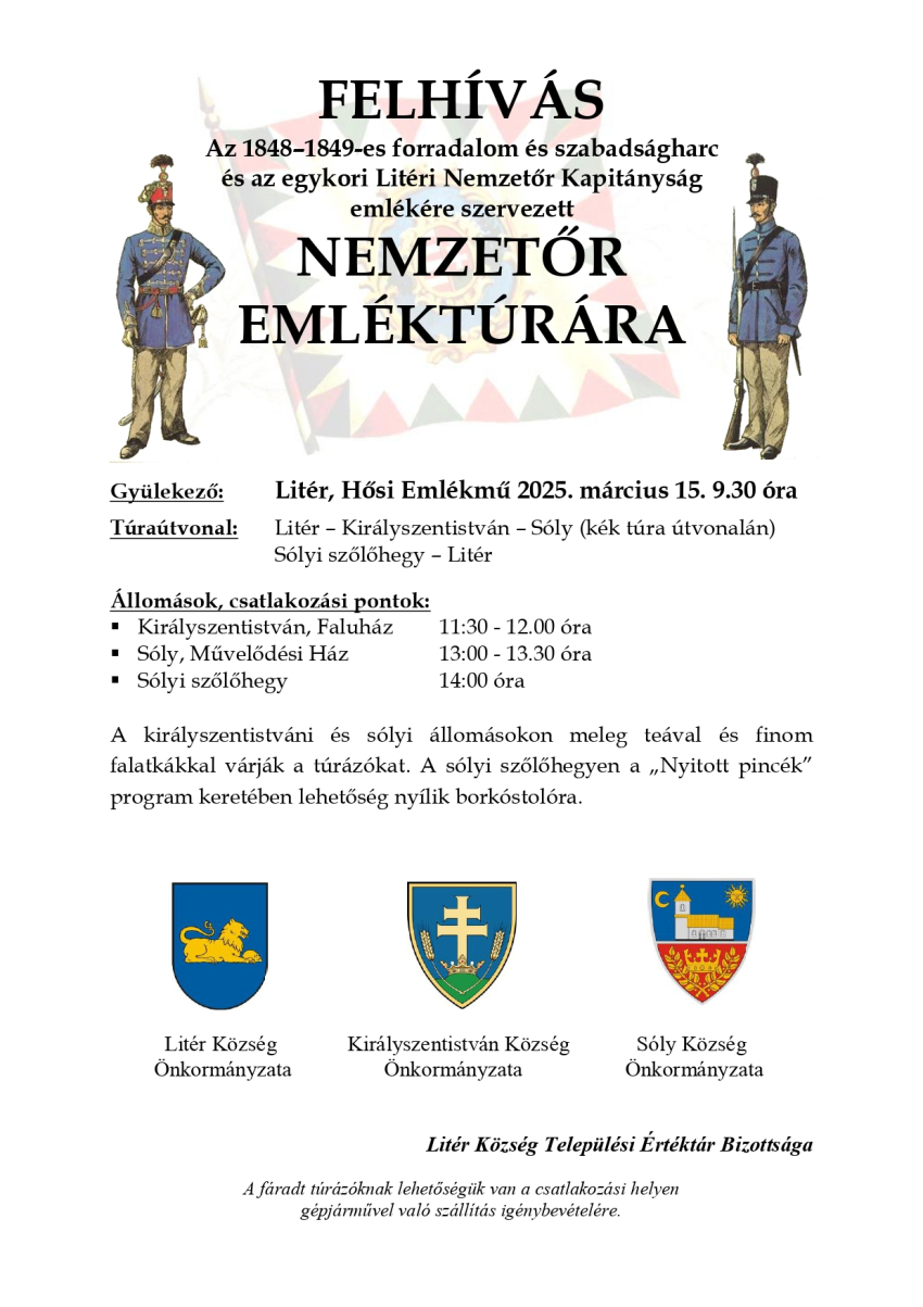 Meghívó megemlékezésre és emléktúrára - 2025.03.15.
