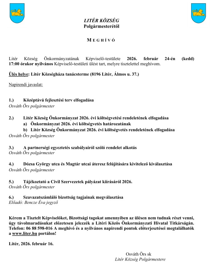 Bizottsági és Képviselő-testületi ülés - 2026.02.24.