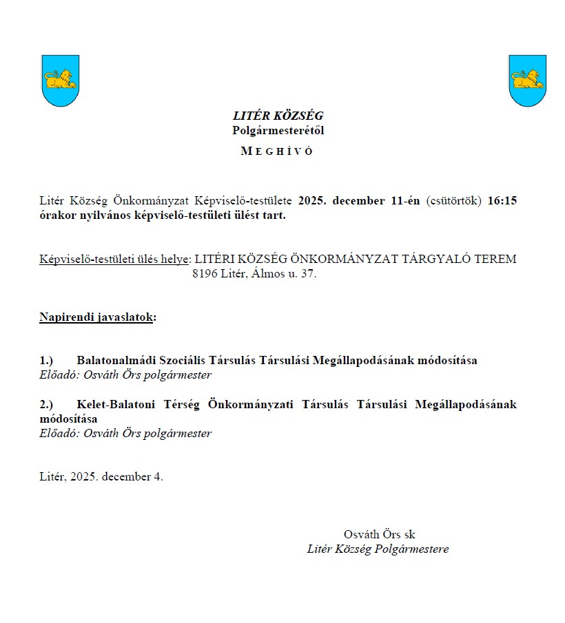 Képviselő-testületi ülés - 2025.12.11.