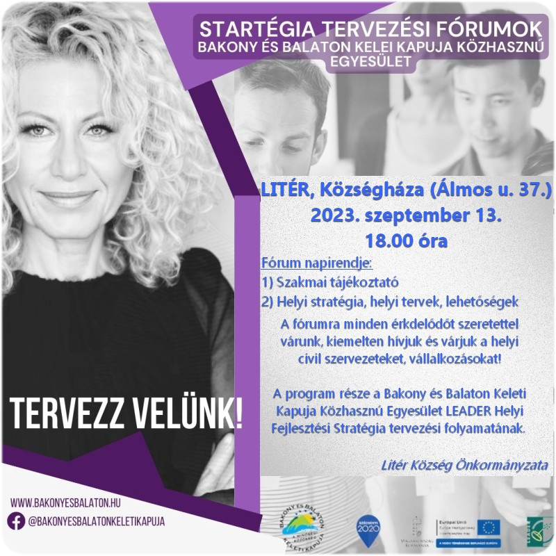 BBKKKE LEADER Helyi Fejlesztési Stratégia tervezési fórum Litéren!