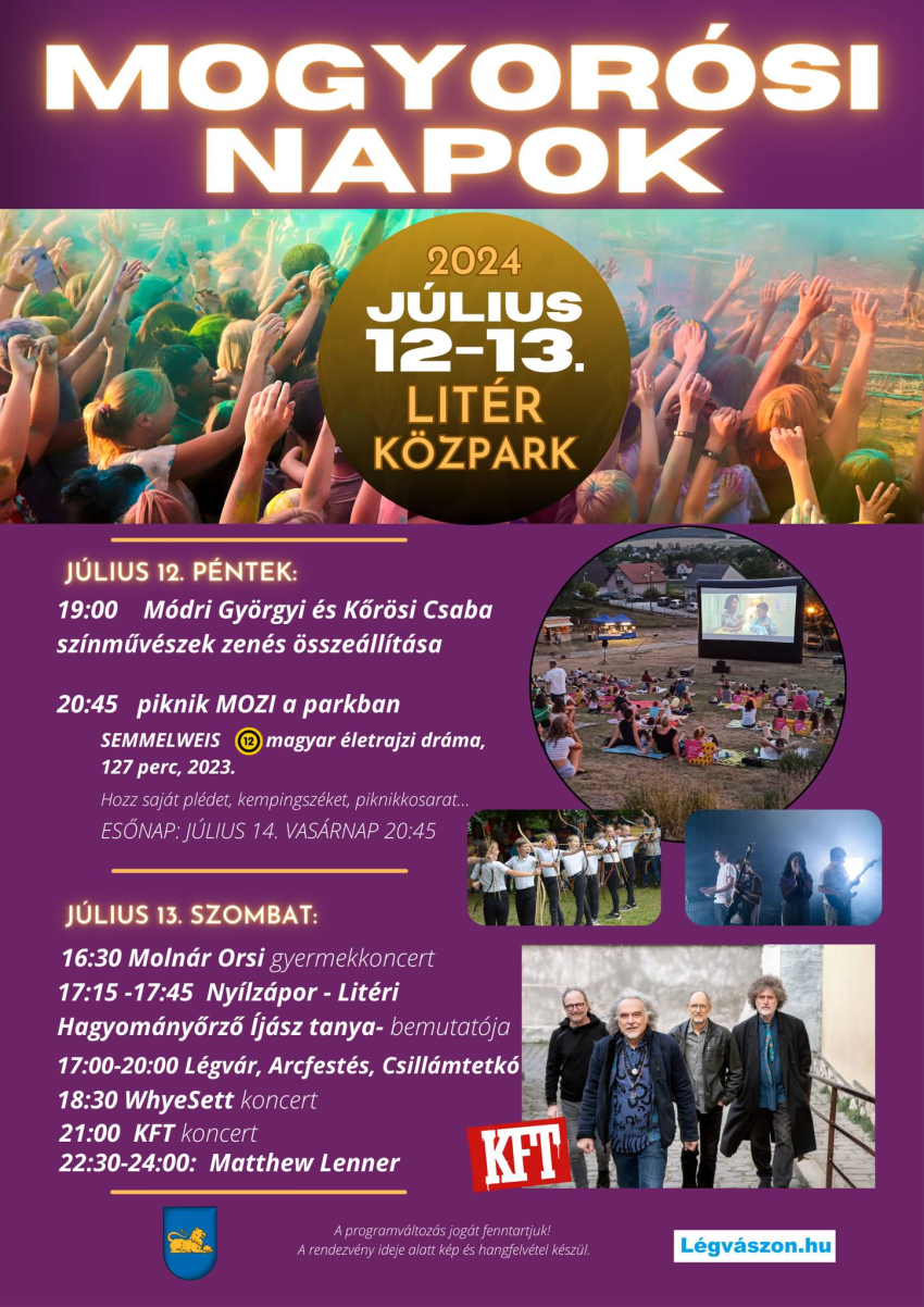 Mogyorósi Napok - 2024.07.12-13.