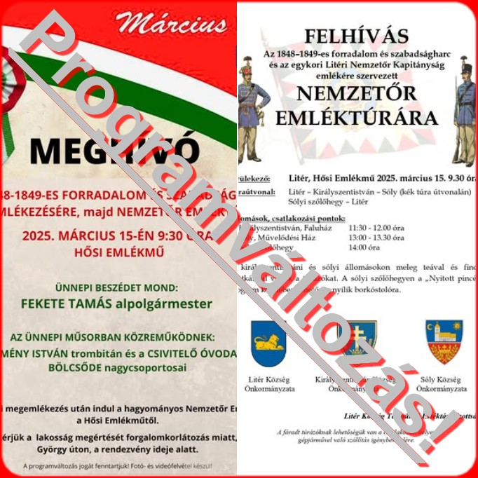 Meghívó megemlékezésre és emléktúrára - 2025.03.15.