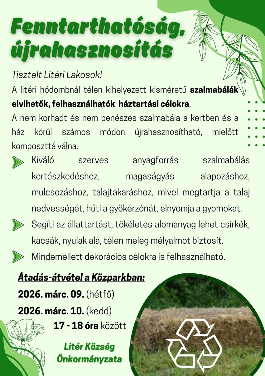 Szalmabálák újrahasznosítása!