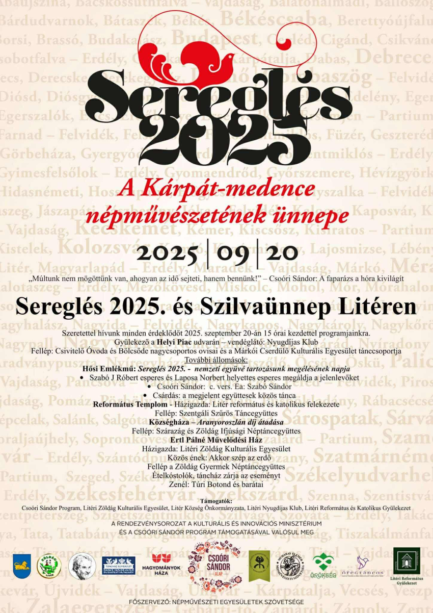 Sereglés 2025. és Szilvaünnep Litéren!