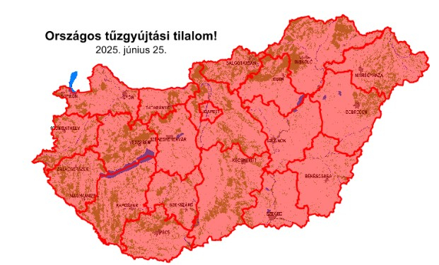 Országos tűzgyújtási tilalom 2025.06.25.