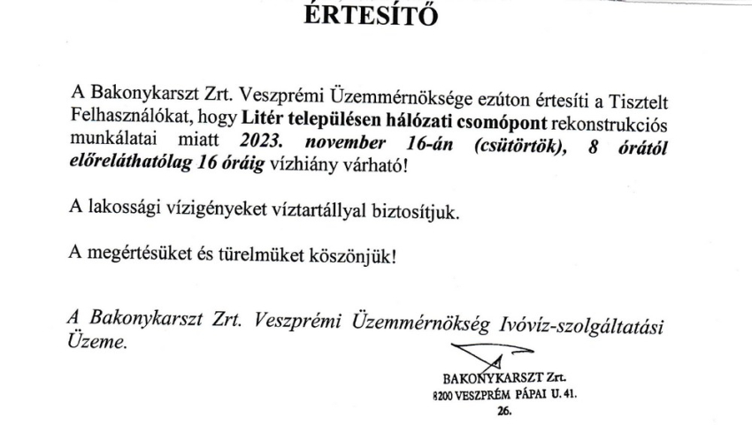 Vízhiány - 2023.11.16.