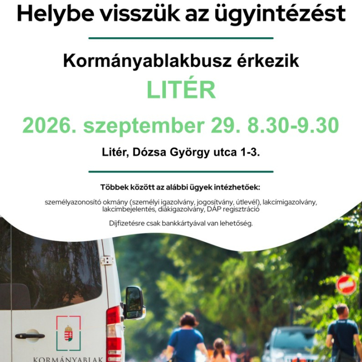 Kormányablak busz Litéren - 2026.09.29.