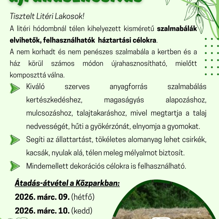 Szalmabálák újrahasznosítása!