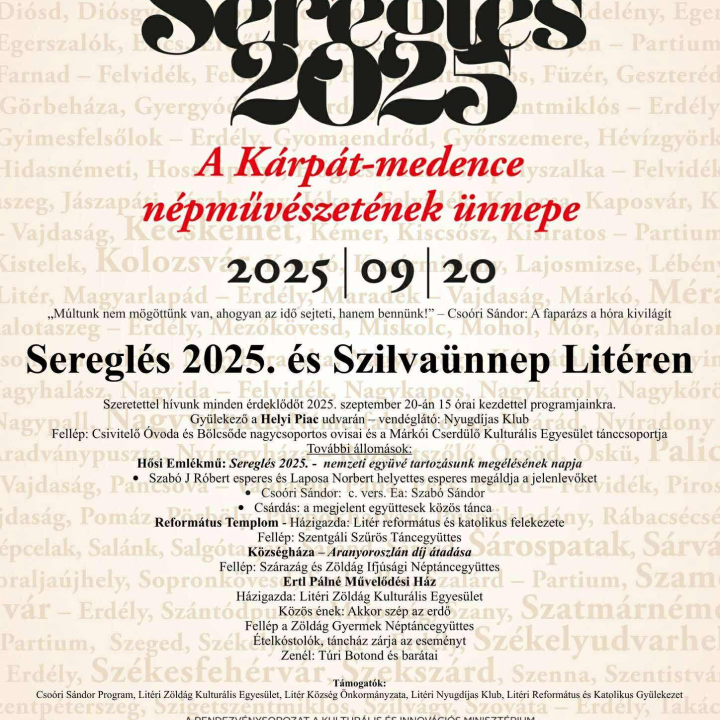 Sereglés 2025. és Szilvaünnep Litéren!