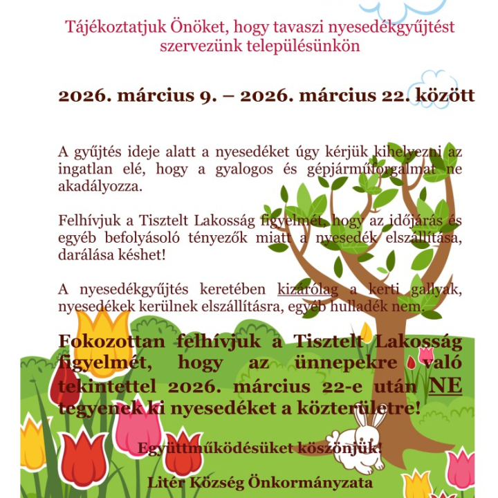 Tavaszi nyesedékgyűjtés!