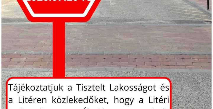 Tájékoztató forgalmi rend változásról!