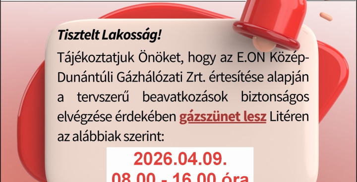 Értesítés gázszünetről!
