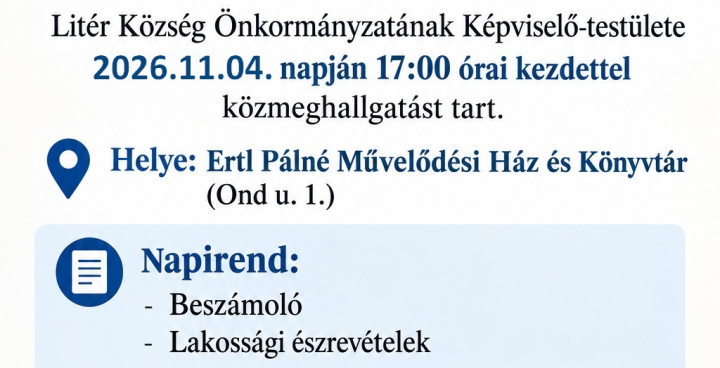 Meghívó közmeghallgatásra!