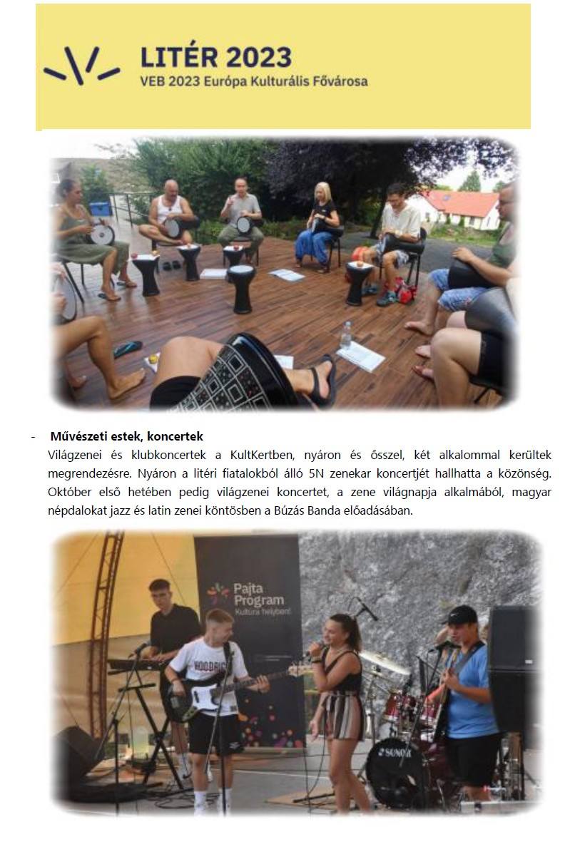 EKF PAJTAPROGRAM: KULTKERT - ÚJ KÖZÖSSÉGI TÉR LITÉREN - Projektbeszámoló
