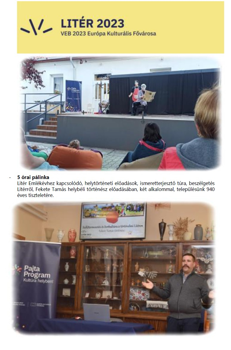 EKF PAJTAPROGRAM: KULTKERT - ÚJ KÖZÖSSÉGI TÉR LITÉREN - Projektbeszámoló