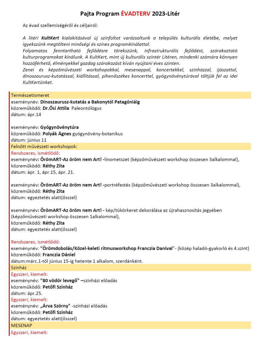 EKF PajtaProgram 2023. - KultKert