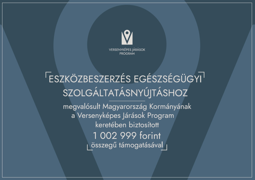 Versenyképes Járások Program - Eszközbeszerzés egészségügyi szolgáltatásnyújtáshoz sajtóközlemény	