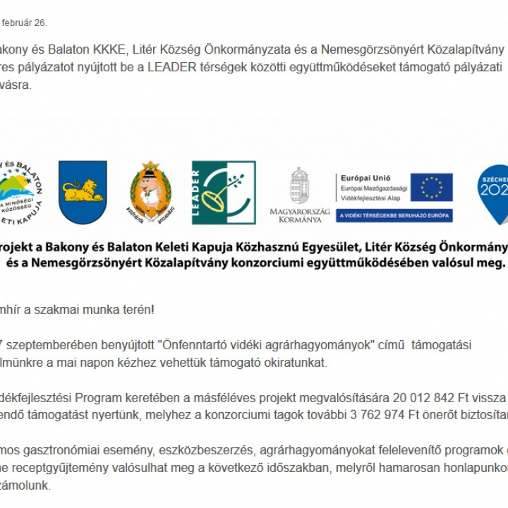 Önfenntartás segítő élő vidéki agrárhagyományok