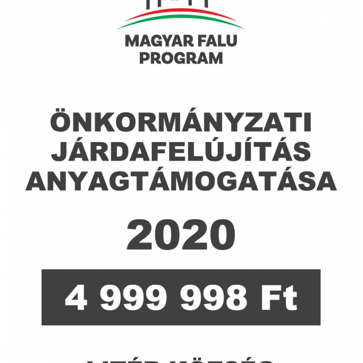 Magyar Falu Program - Járdafelújítás anyagtámogatása